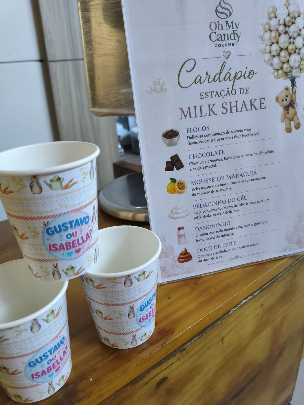 Estação de milk shake Oh My Candy